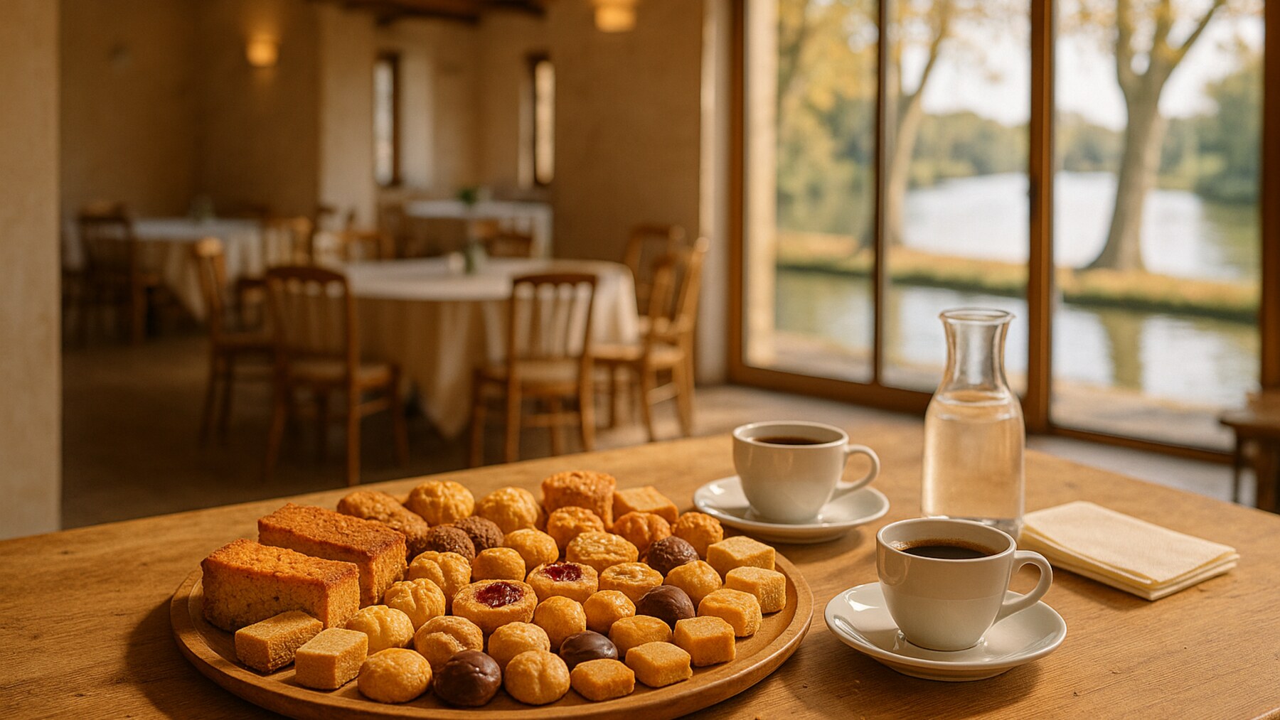 La pause gourmande servie a bord pendant la croisiere